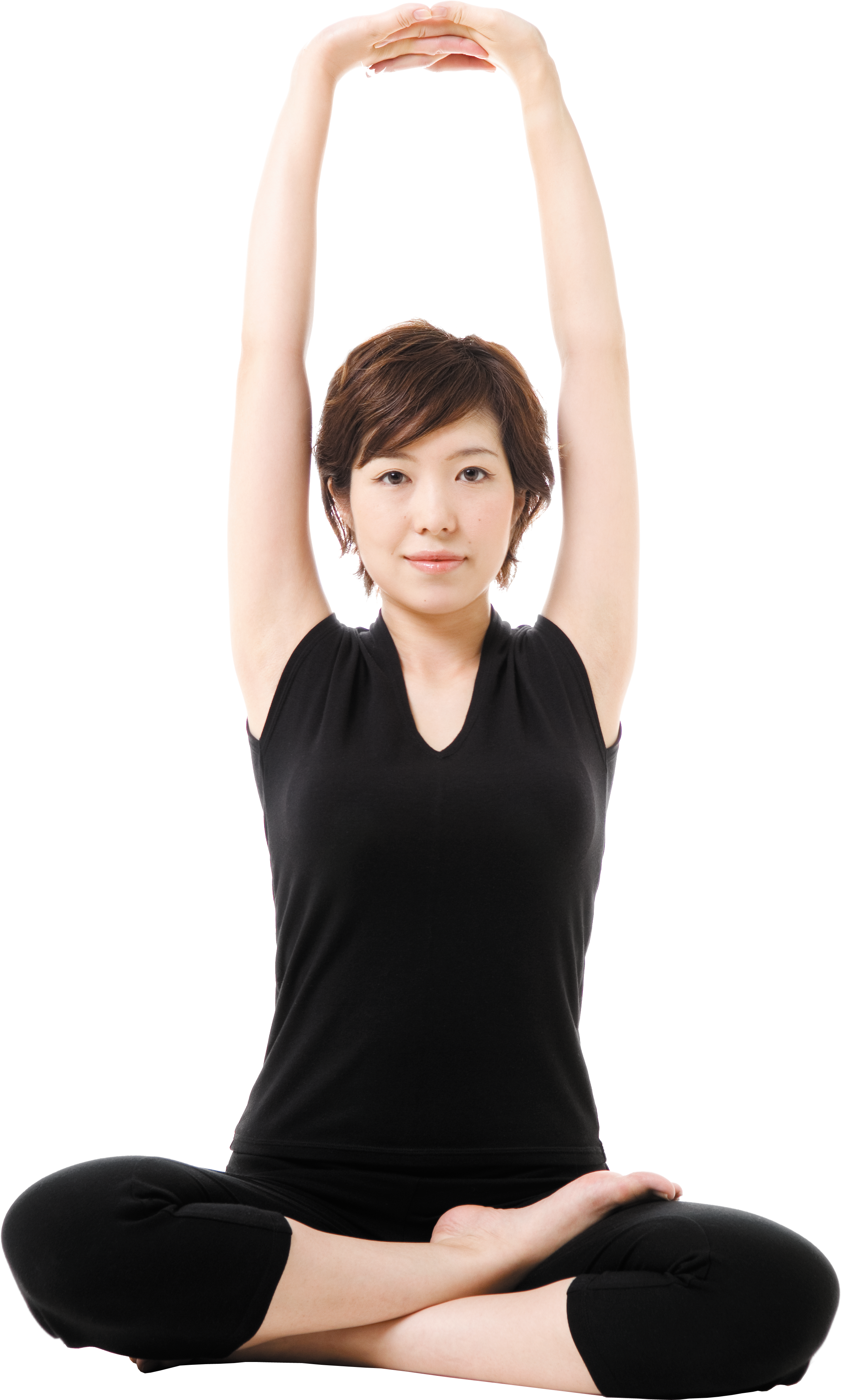 呼吸を整えて坐るモデル