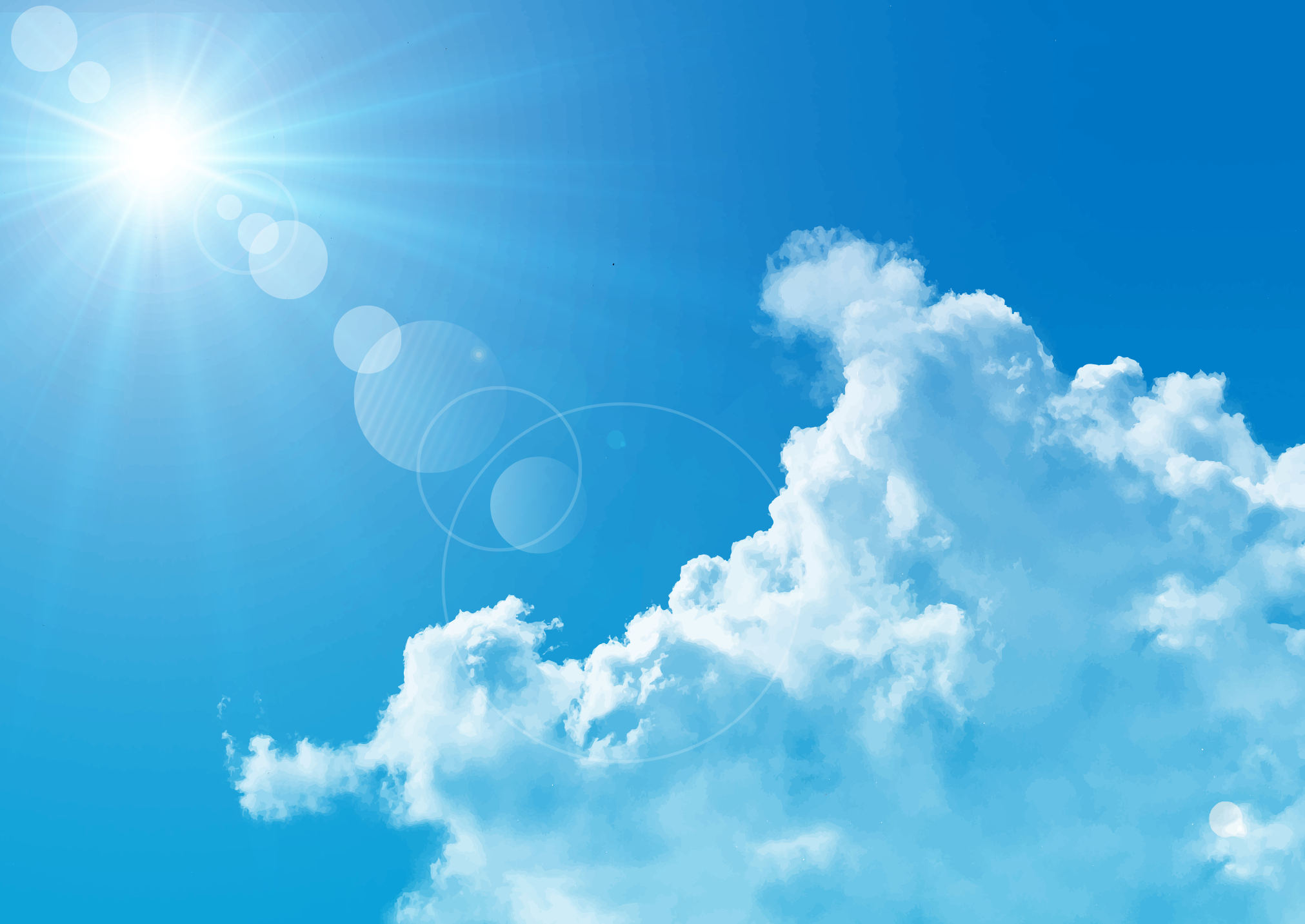 夏の青空と入道雲