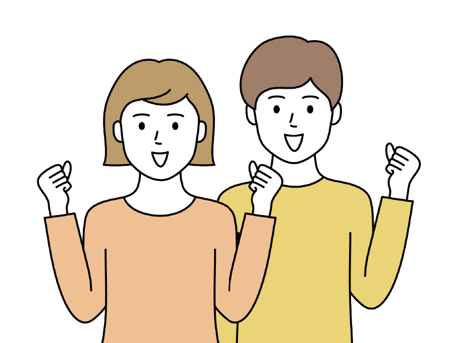喜ぶ受講生のイメージイラスト