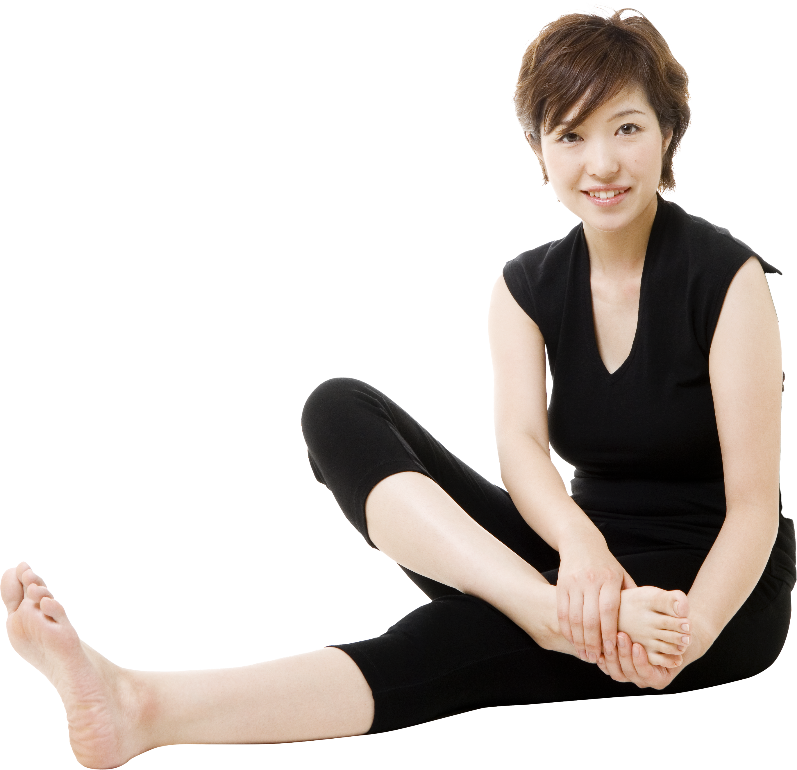 ストレッチをする女性