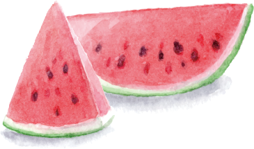夏をイメージするスイカのイラスト